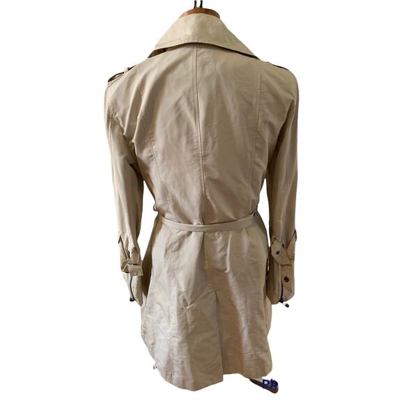 Andrew Marc Double Breasted Trench Coat Tan L - Picture 4 of 7